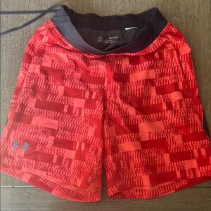 Lined Under Armour Geometric burnt Orange/Red Shorts